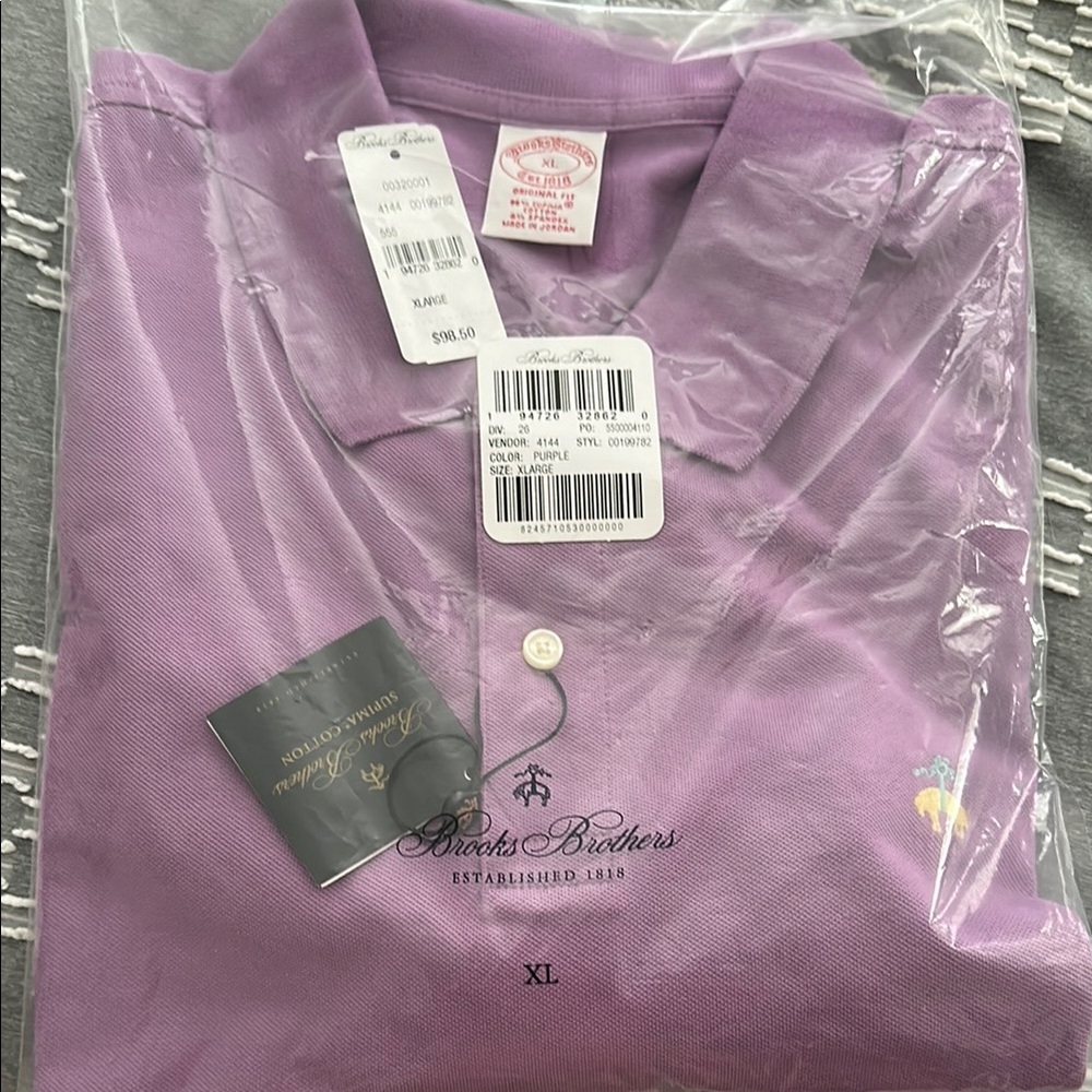 Brooks Brothers Purple Polo Shirt Elegant Design